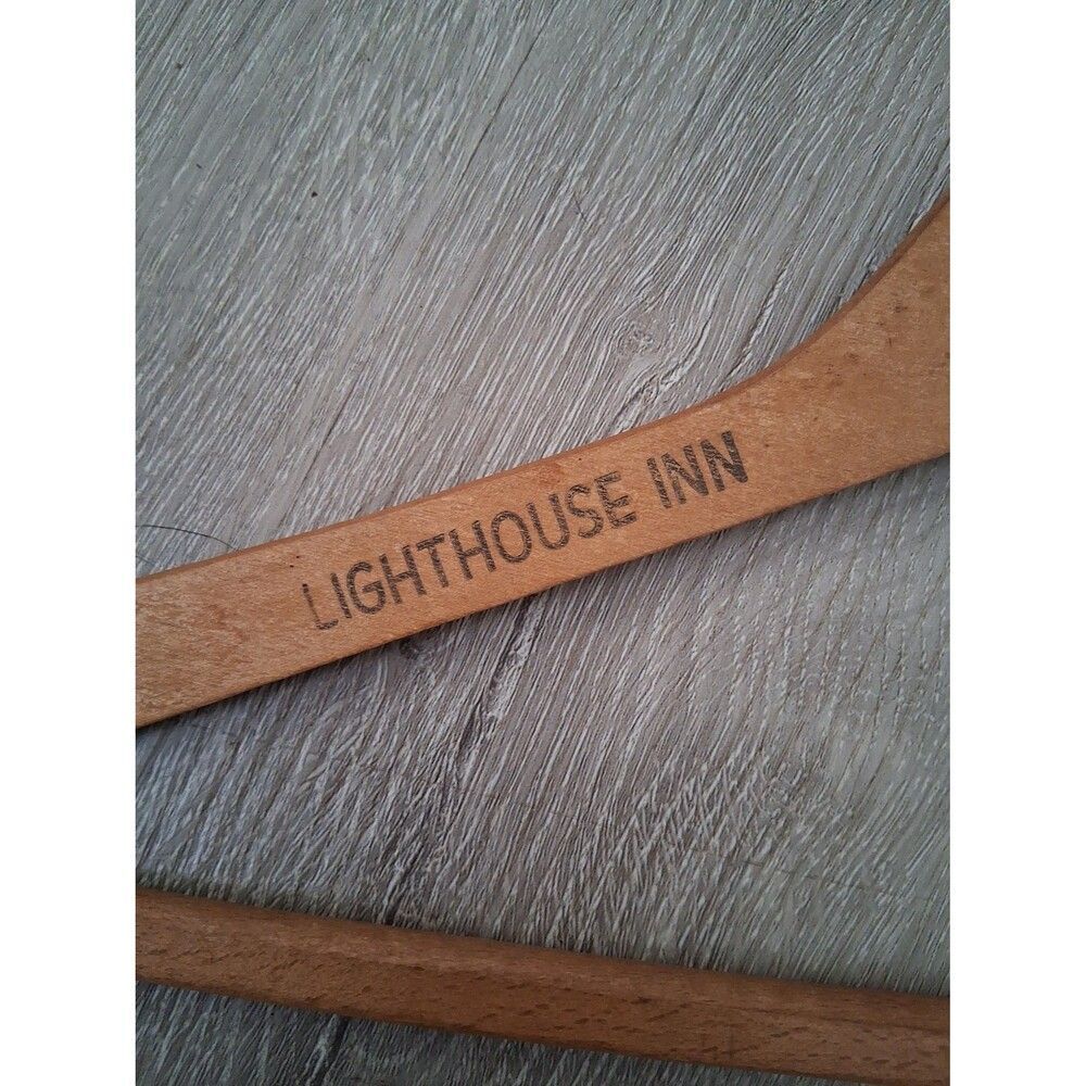 Vintage Lighthouse Inn West Dennis on Cape Cod Clothing Hanger Wood & Metal - Picture 3 of 5